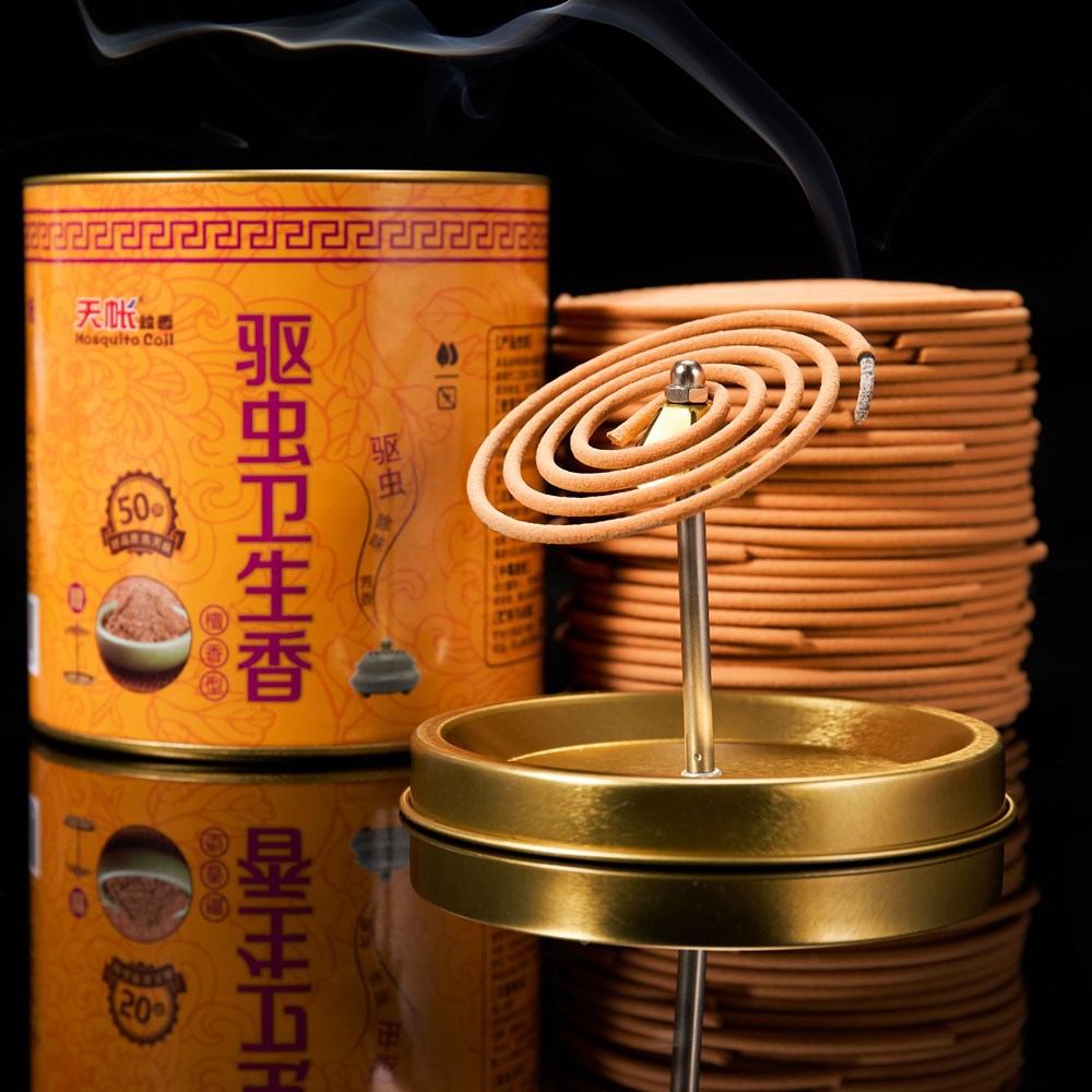 天账蚊香家用饭店公厕养殖场祛味檀香熏香50盘瓶装除臭蚊香