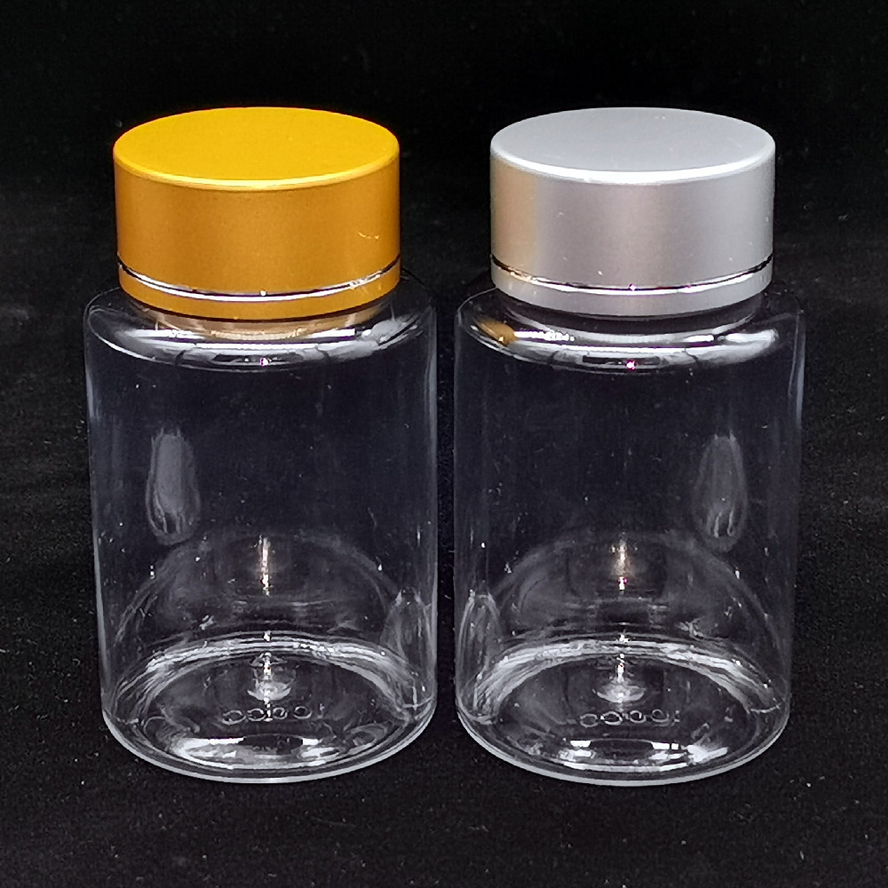 100ml塑料透明瓶胶囊瓶小瓶子保健品空瓶金属盖大口分装瓶样品瓶