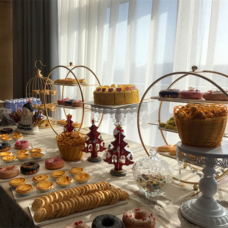 欧式甜品台摆件展示架婚礼装饰道具蛋糕架子下午茶点心架茶歇摆台