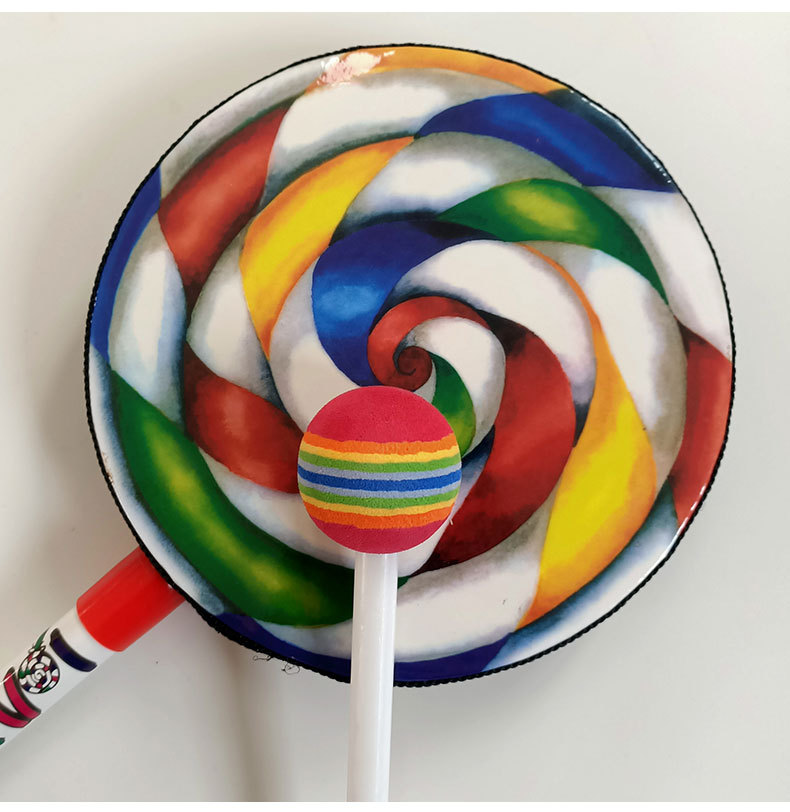 奥尔夫乐器6寸 8寸 10寸棒棒糖鼓儿童打击乐器 音乐启蒙早教乐器