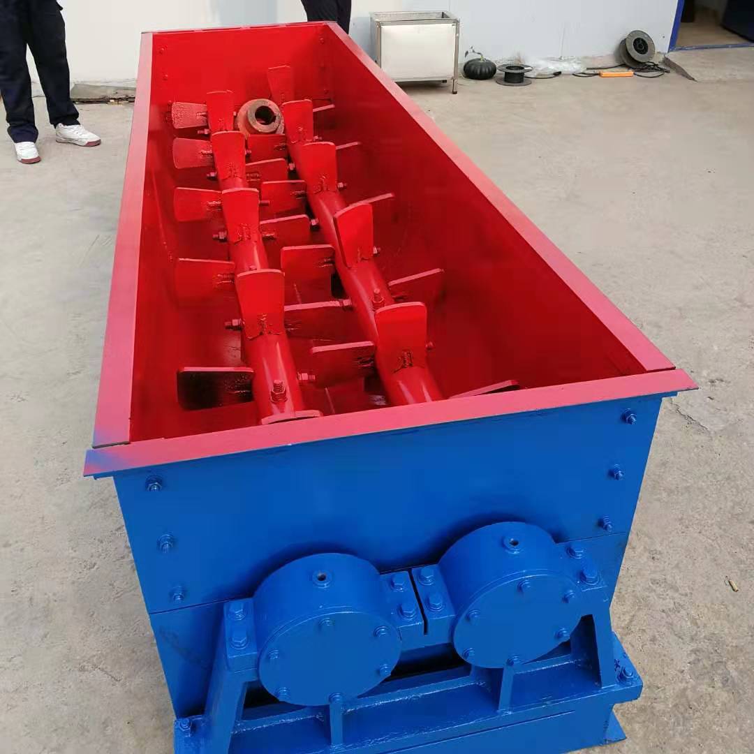 鸡粪,猪粪便双轴搅拌机 花肥泥土双轴拌和机 新型双轴搅拌混合机