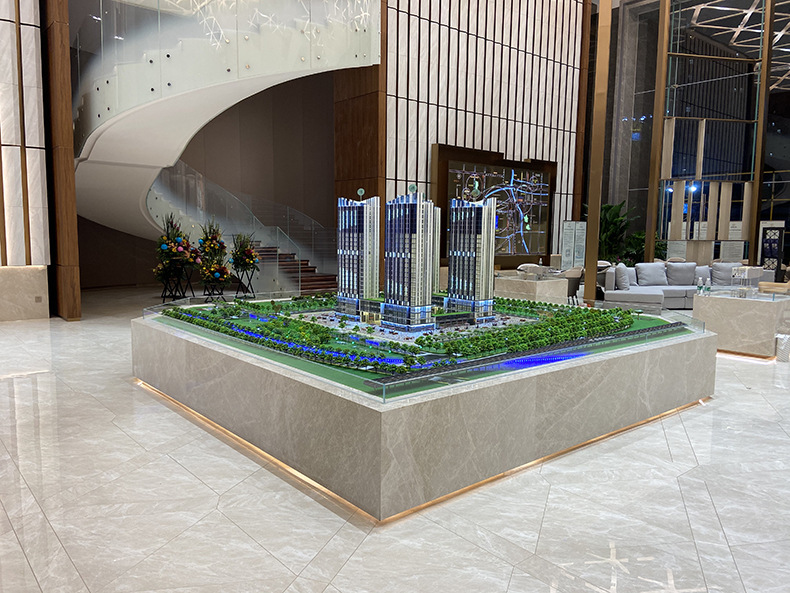 房地产售楼处总规沙盘模型 带灯建筑模型定制 来图加工厂家销售