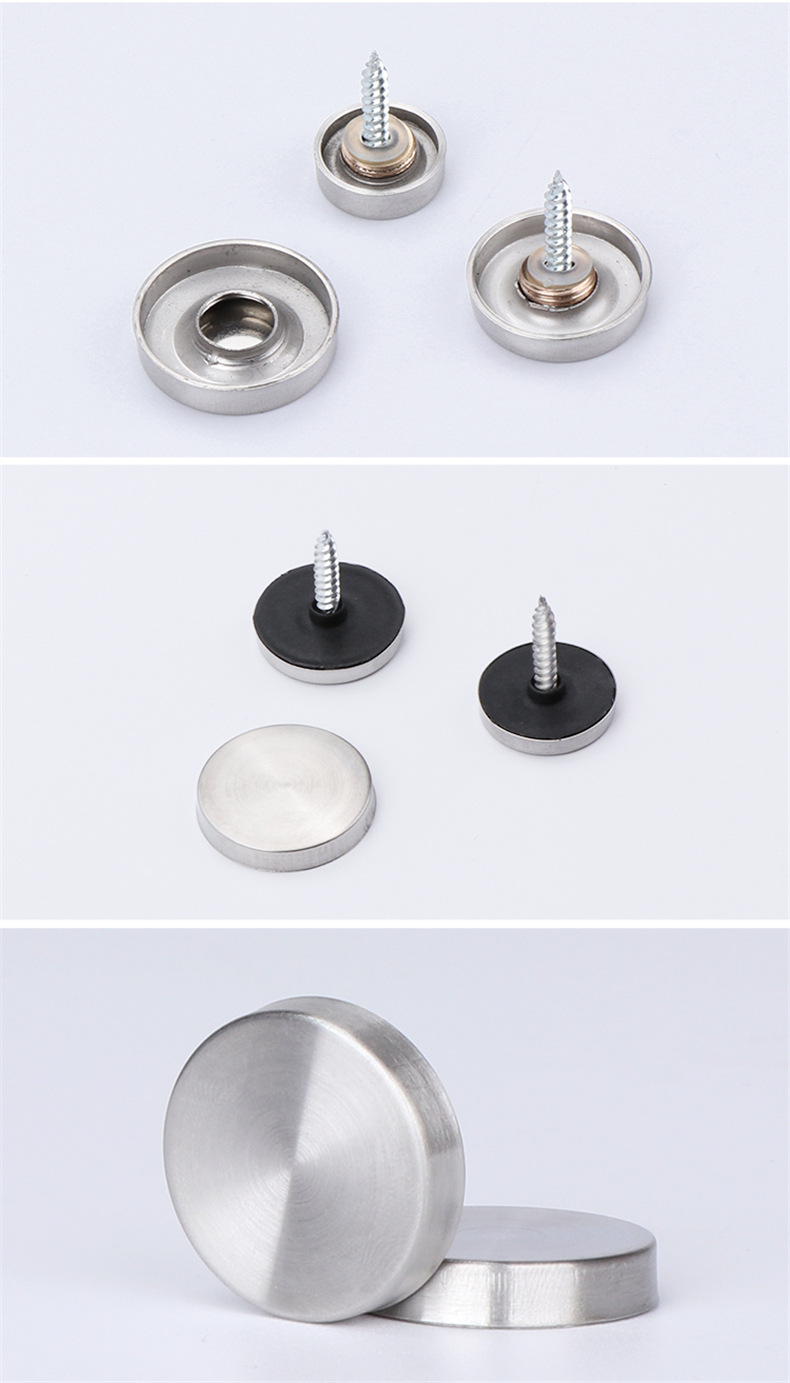 锋业五金 不锈钢镜钉 亚克力家具五金螺丝装饰盖广告平面玻璃镜钉