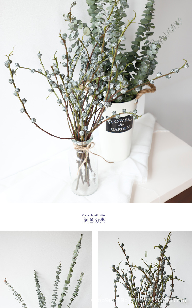 尤加利叶干花 尤加利果 干花花束北欧风格花束插花花材永生花