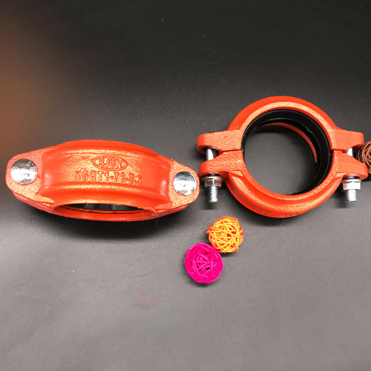 沟槽接头 沟槽管件 消防管件 沟槽接头 消防钢卡,刚性卡箍