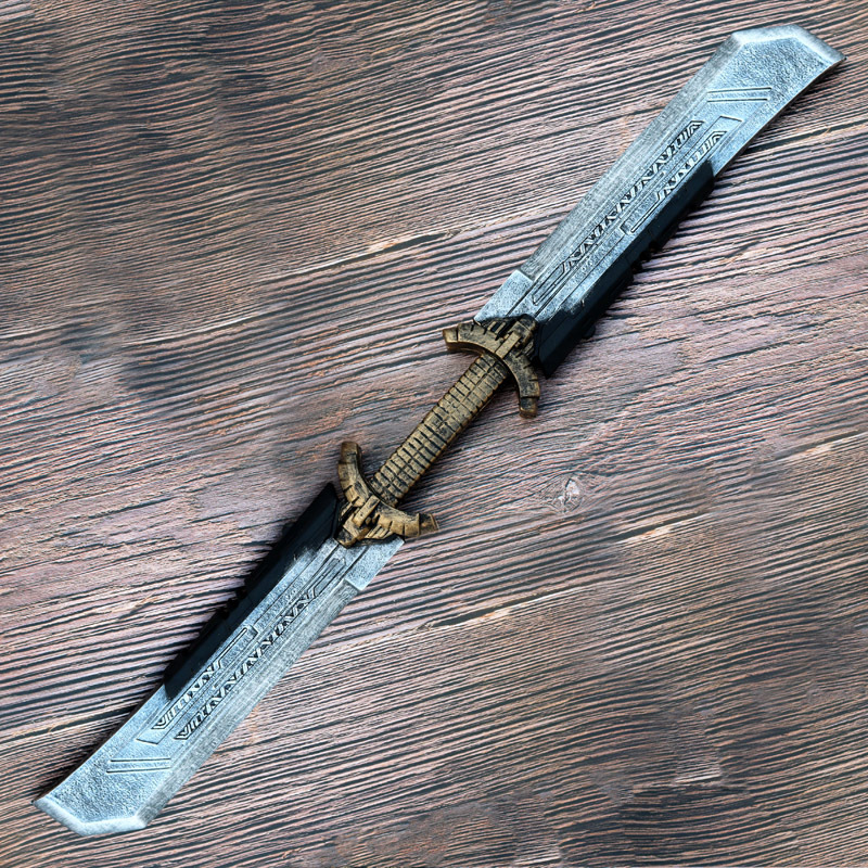 复联4 灭霸刀pu双刃刀剑武器道具摆件玩具男孩 灭霸手套 影视周边