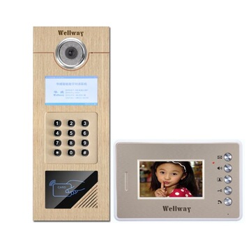 定制彩色可视门口别墅家用门禁系统智能可视对讲楼宇监控门禁系统