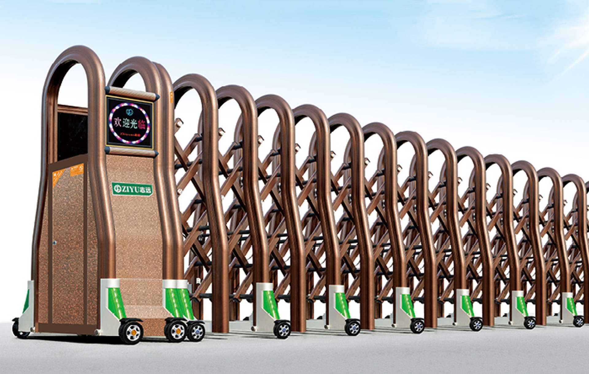 电动伸缩门自动伸缩门电动栅栏门道闸机关学校大门单位小区大门