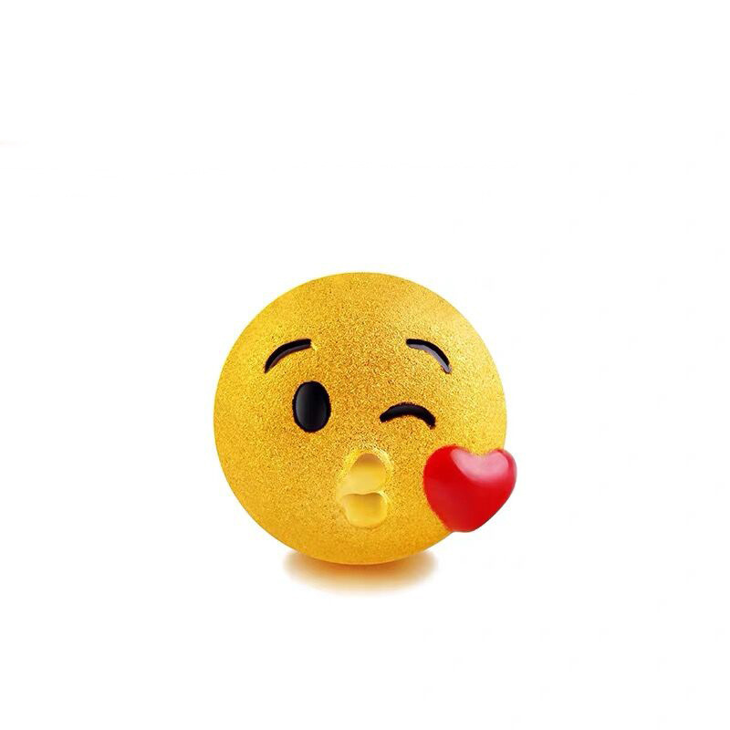 越南沙金耳钉 表情包kiss镀足金耳钉耳环 简约大方时尚个性