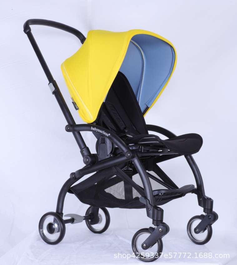 双向婴儿车可躺可坐双层针织面料硬壳靠背保护宝宝的脊椎发育