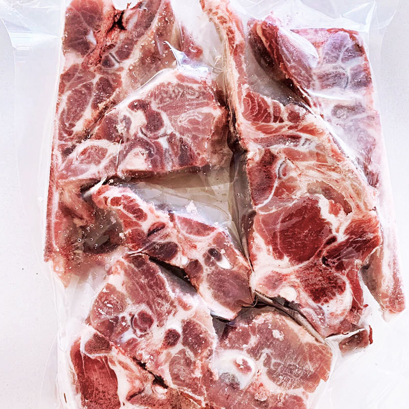 冷冻猪颈骨 生鲜猪骨冷冻骨头 东北大骨酱骨架头10kg/箱