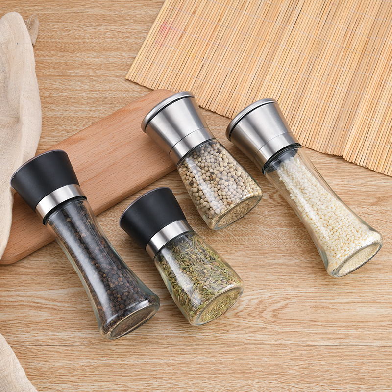 厂家供应研磨器胡椒碾碎器手动厨房家用高款矮款芝麻海盐研磨