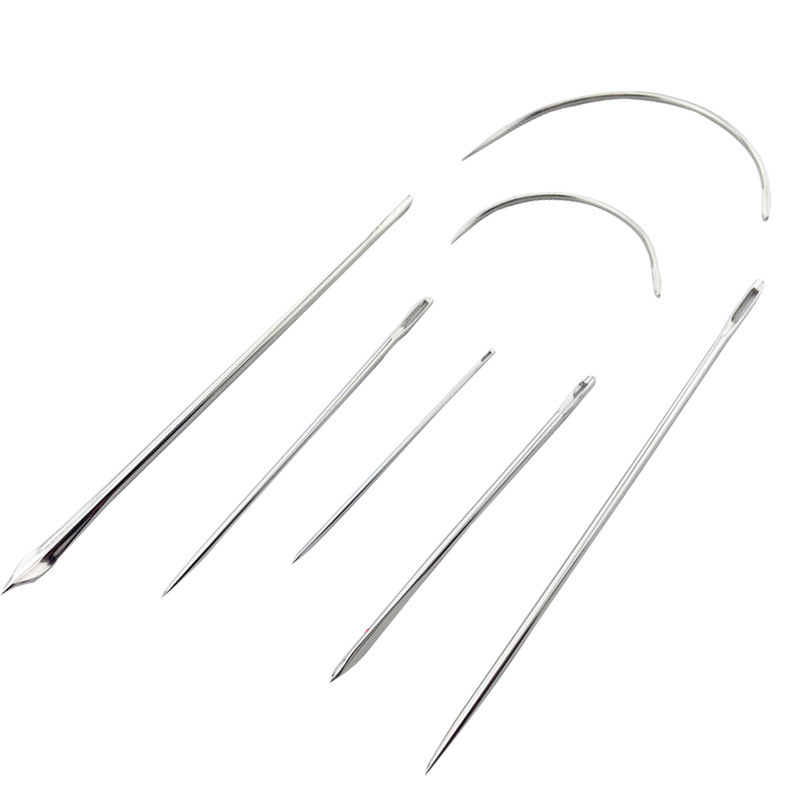7 Manual Sewing Leather Needle Set Curved Needle Warped Needle Special-Shaped Needle Gray Chip