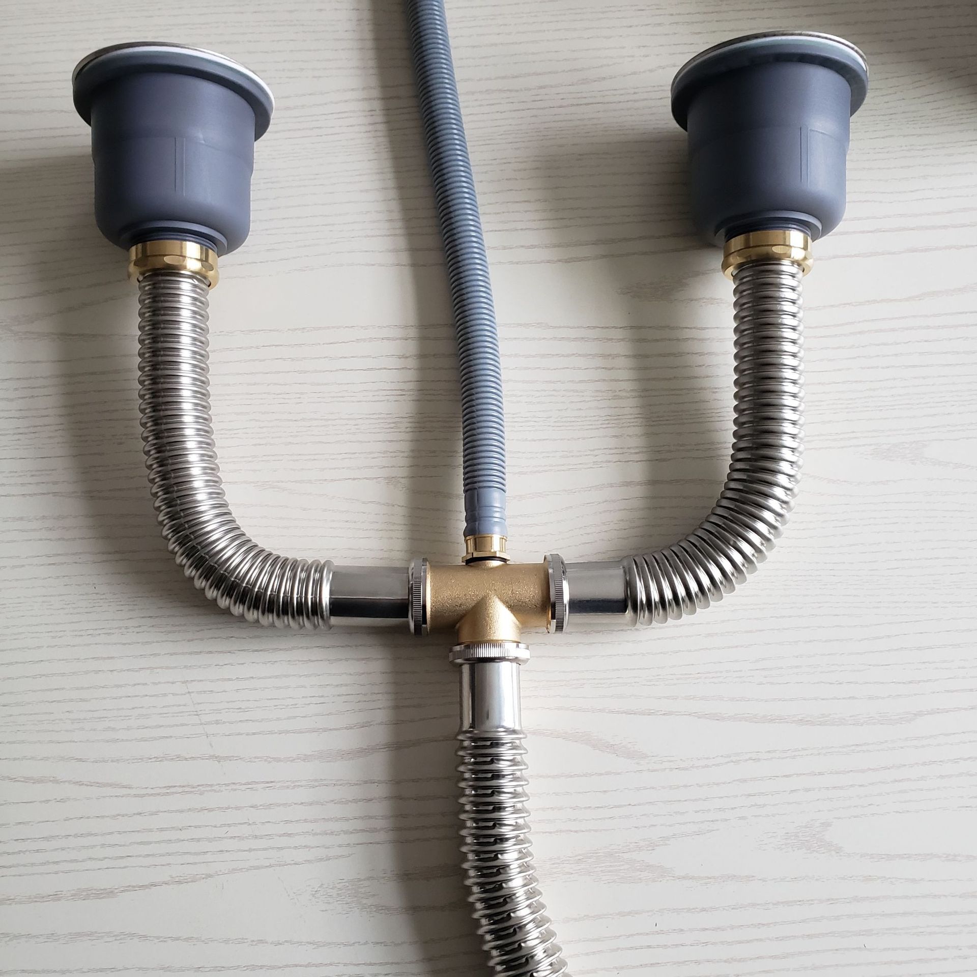 厨房洗菜盆下水管管道配件水槽双槽水池器洗碗池排水管子套装塞子