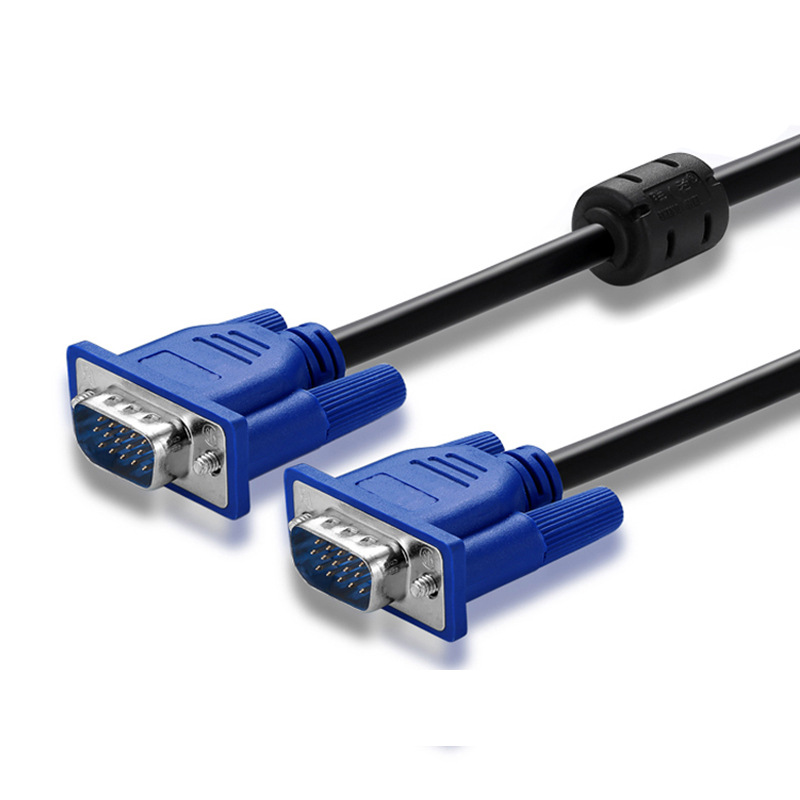 vga视频数据传输线 15针双头屏蔽磁环公对公3 5耗材电脑显示器线