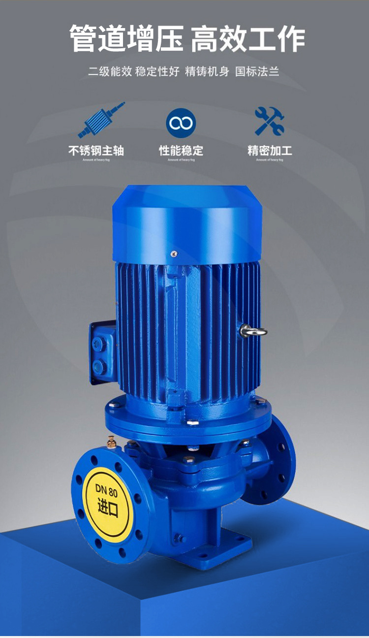 厂家批发irg/isw立式管道泵高扬程工业高压泵三相380v卧式离心泵