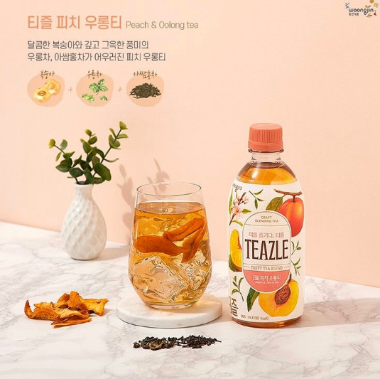 熊津蜜桃乌龙茶蜂蜜柚子茶饮料整箱批 韩国进口500ml*20