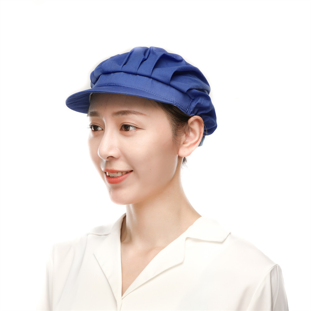 工厂车间工作帽防尘透气防掉发女工帽食品厂厨房餐厅帽子韩版