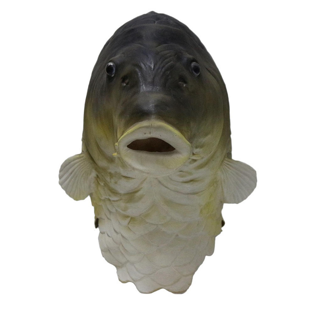 万圣节面具真实厂家直销金鱼动物头鱼面具 fish mask