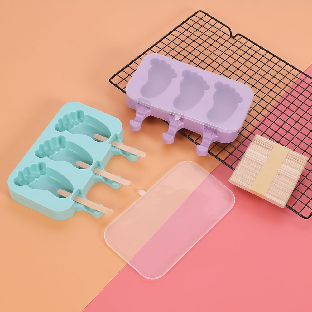 连体冰激凌模带盖带棍子硅胶冰淇淋棒冰模具diy雪糕模具