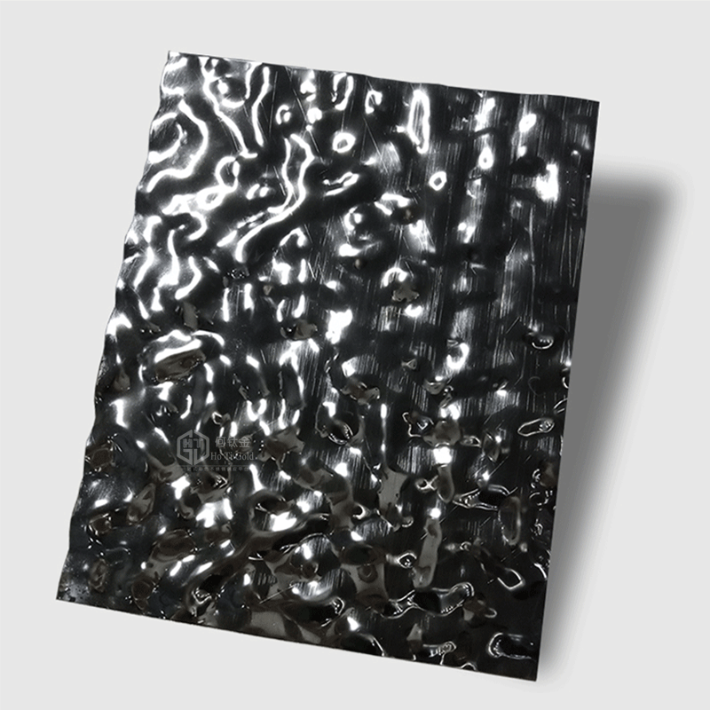 佛山不锈钢黑镜钢小水波纹 201/304/316镜面小水波纹不锈钢压花板