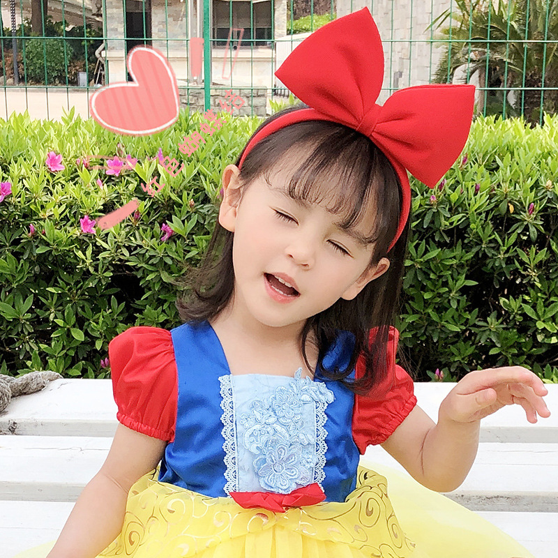 白雪公主可爱蝴蝶结发箍卖萌头饰韩版甜美压发头箍节日派对发饰