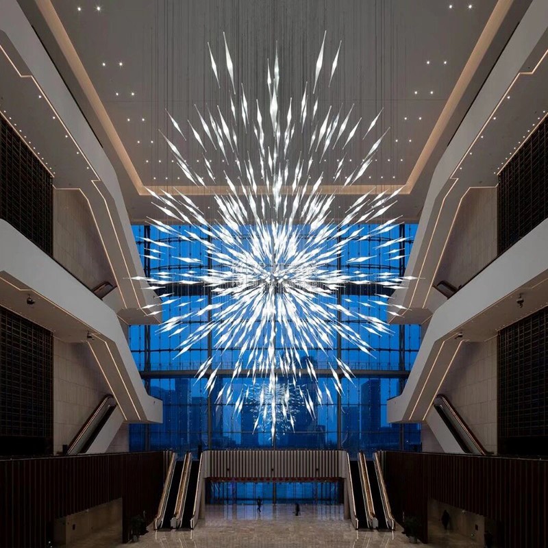 大厅吊灯水晶灯酒店会所售楼部商场中庭售楼部艺术装饰灯具设计师