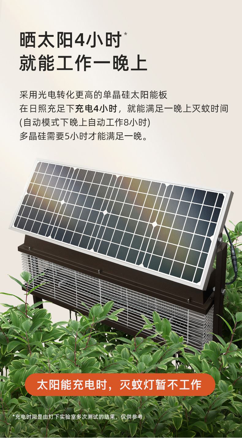 灯下太阳能灭蚊灯户外庭院花园灭蚊器室外防水别墅大功率杀虫灯-阿里