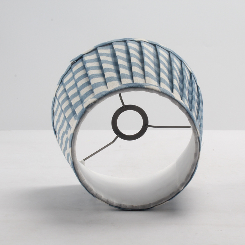 外贸出口落地灯罩 酒店宾馆陶瓷台灯灯罩 圆形布艺灯罩定做