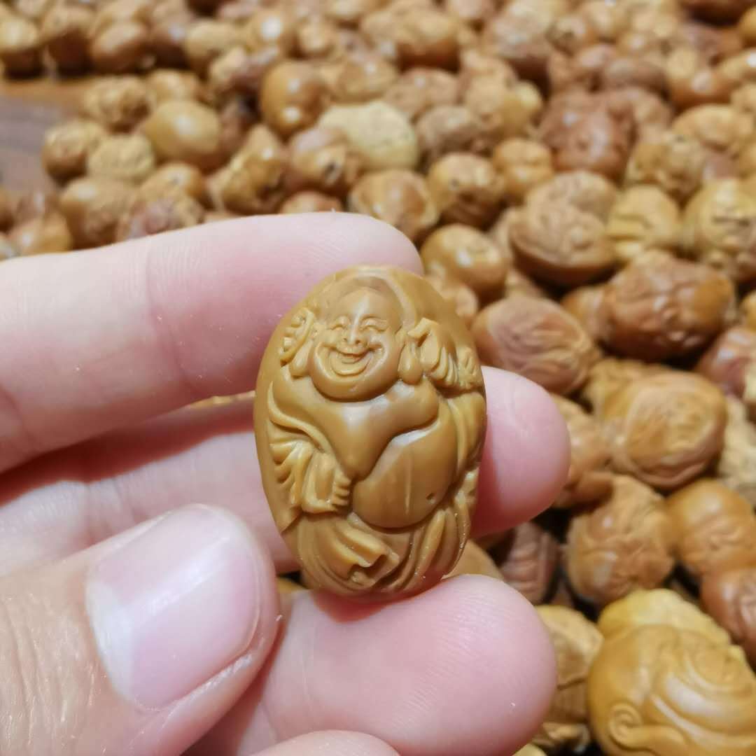 工艺品木制品橄榄项链吊坠文玩配饰19mm饰品文玩雕刻橄榄核单籽