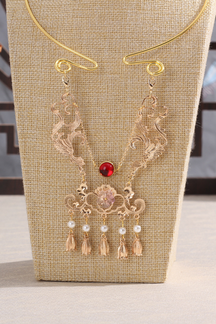 璎珞项圈明制汉服配饰古风项链流苏吊坠簪娘古装首饰少女古代饰品