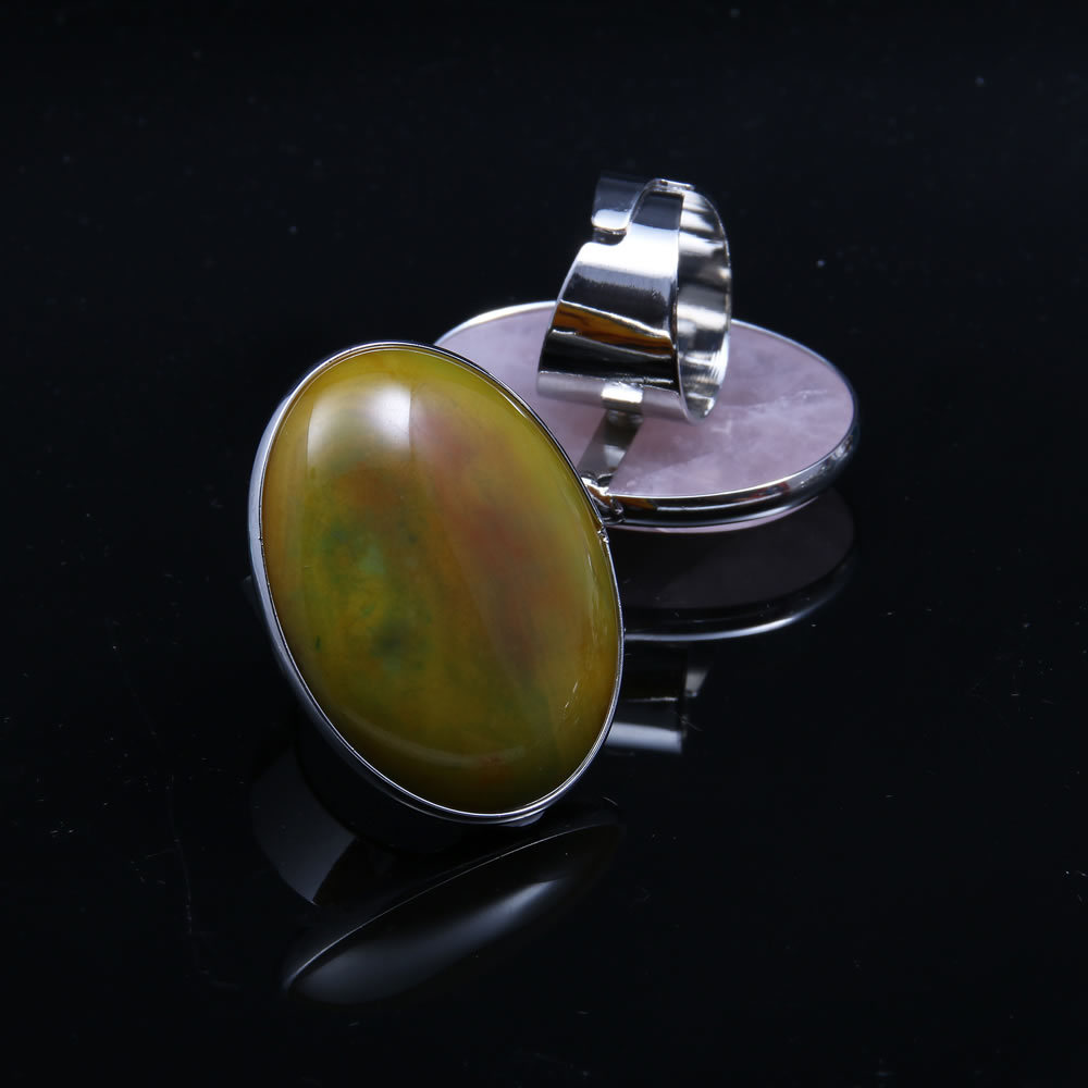 天然石头玛瑙戒指-30x40mm戒指指环饰品半宝石材料配件