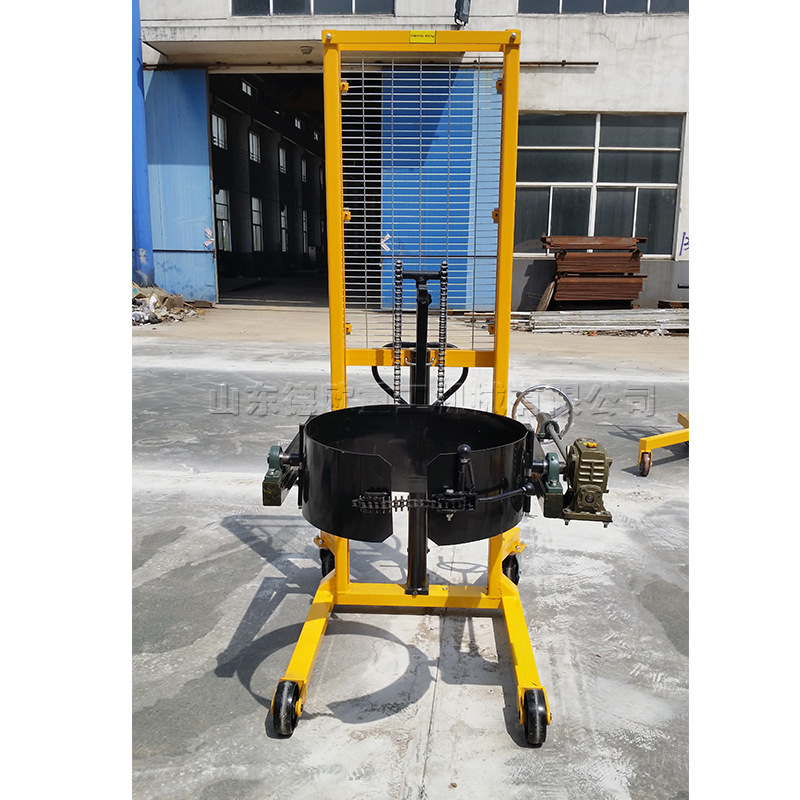170kg油桶搬运车 化工厂润滑油油桶提升机 装车用油桶装运工具