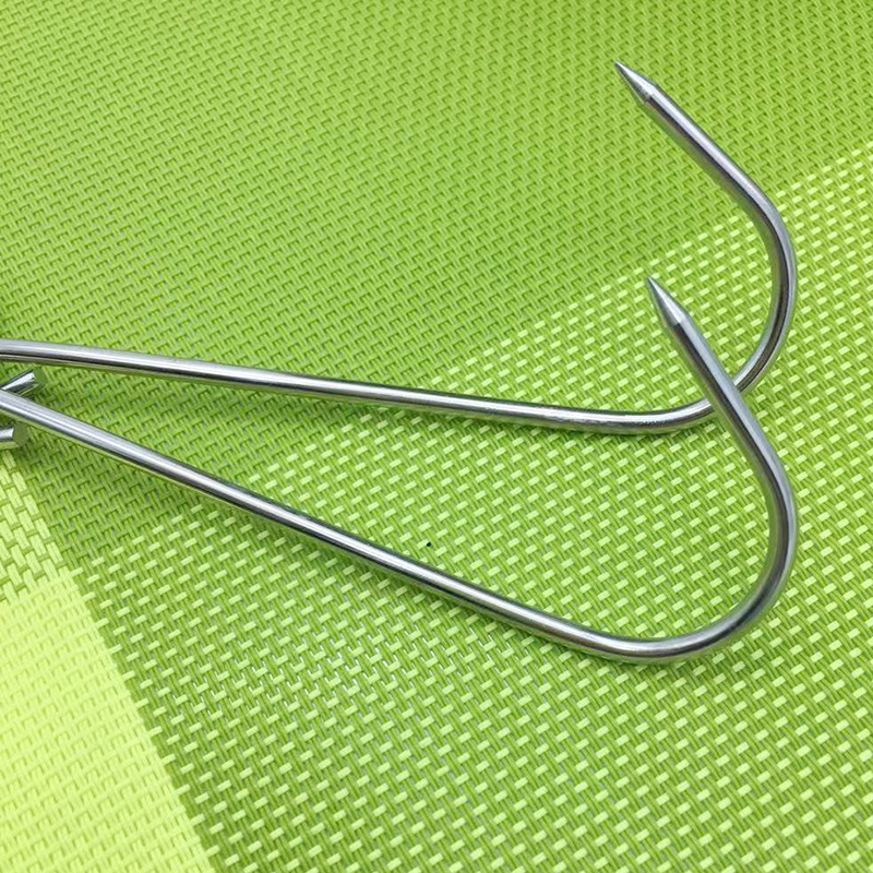 无磁不锈钢s型带环双钩厨房挂钩烧腊钩腊肉烧烤炉挂钩/烧鸭钩