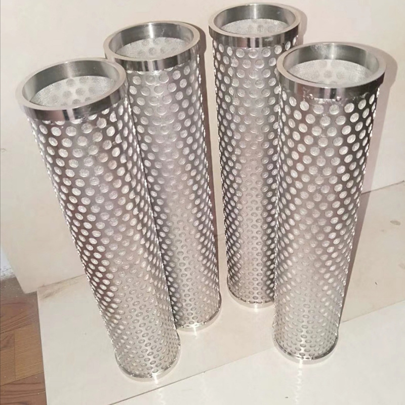 不锈钢过滤筒 金属包边过滤桶 圆孔异形过滤筒 y型冲孔板过滤桶