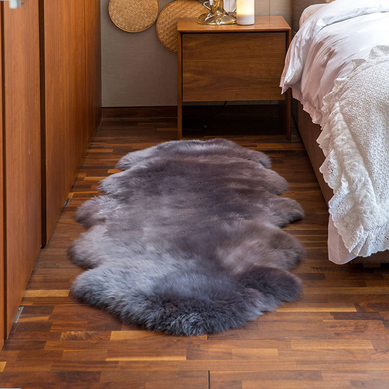 澳洲羊皮毯垫 两匹皮毛一体 沙发坐垫飘窗垫汽车垫羊毛皮毯垫