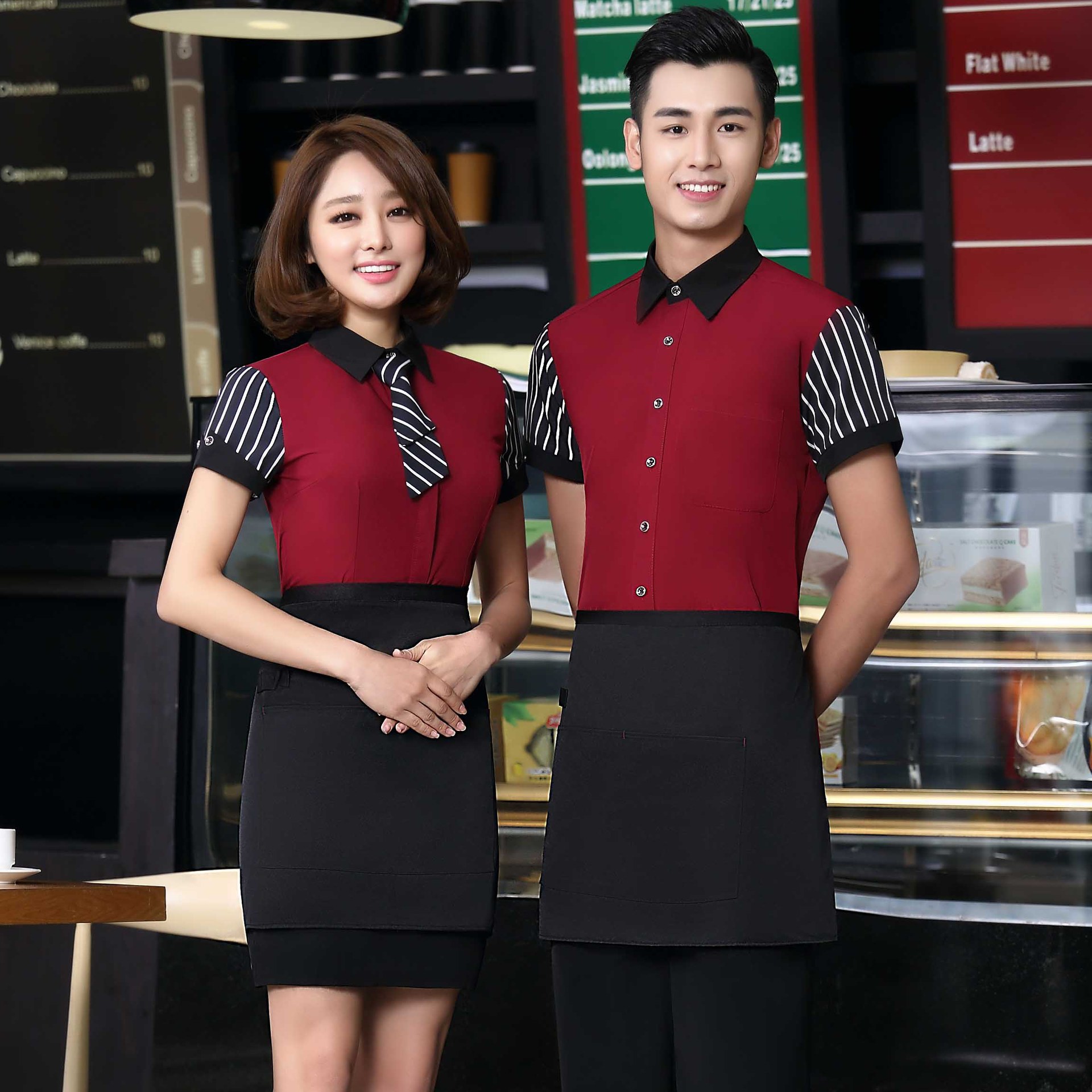 餐厅工作服女短袖中式餐饮饭店火锅店服装酒店茶楼服务员夏装透气