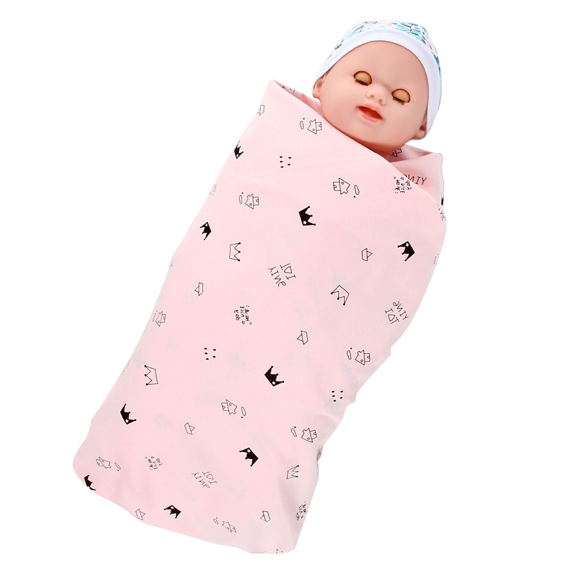 婴儿浴巾棉质针织新生儿纱布包巾棉纱布抱单卡通宝宝浴巾襁褓巾