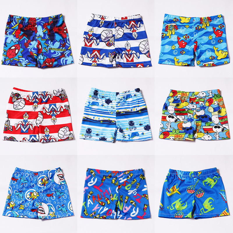 children‘s swimming trunks boys‘ swimwear cartoon boxer quick-drying children‘s baby swimsuit middle and big children boys‘ korean hot spring