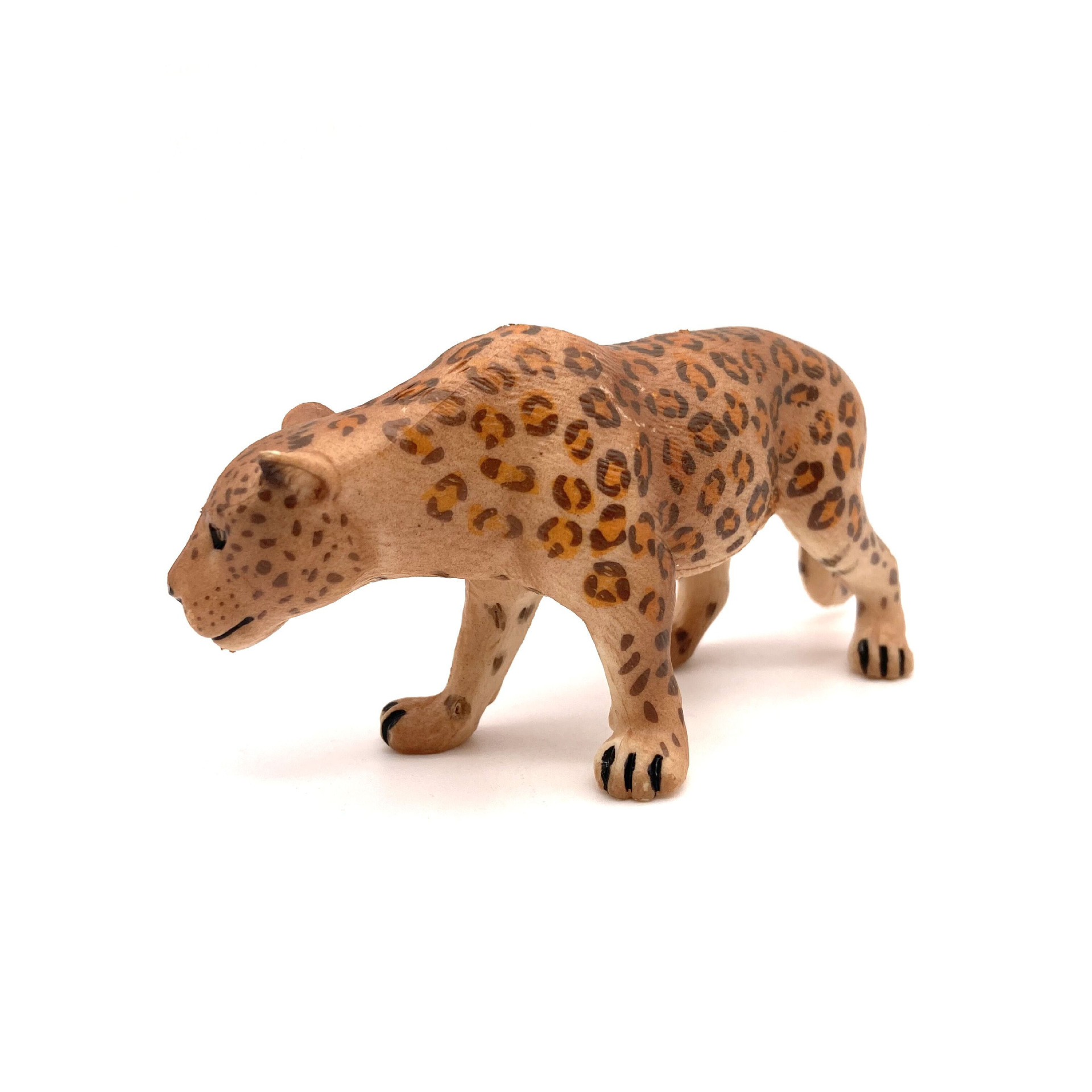 跨境仿真野生猫科动物模型猎豹金钱豹美洲豹模型套装实心玩具摆件