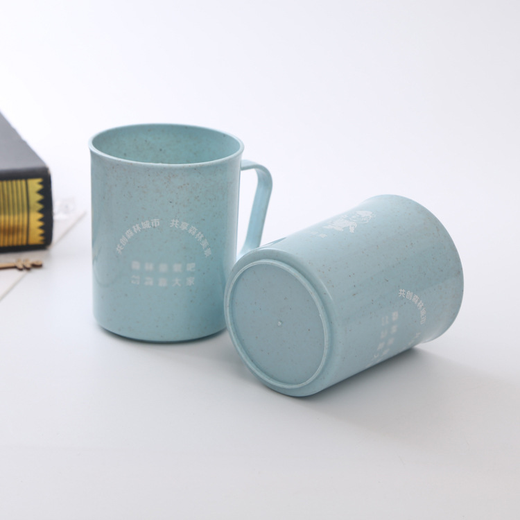 创意麦香漱口杯定制通用洗漱杯子环保时尚塑料圆形水杯定做批发