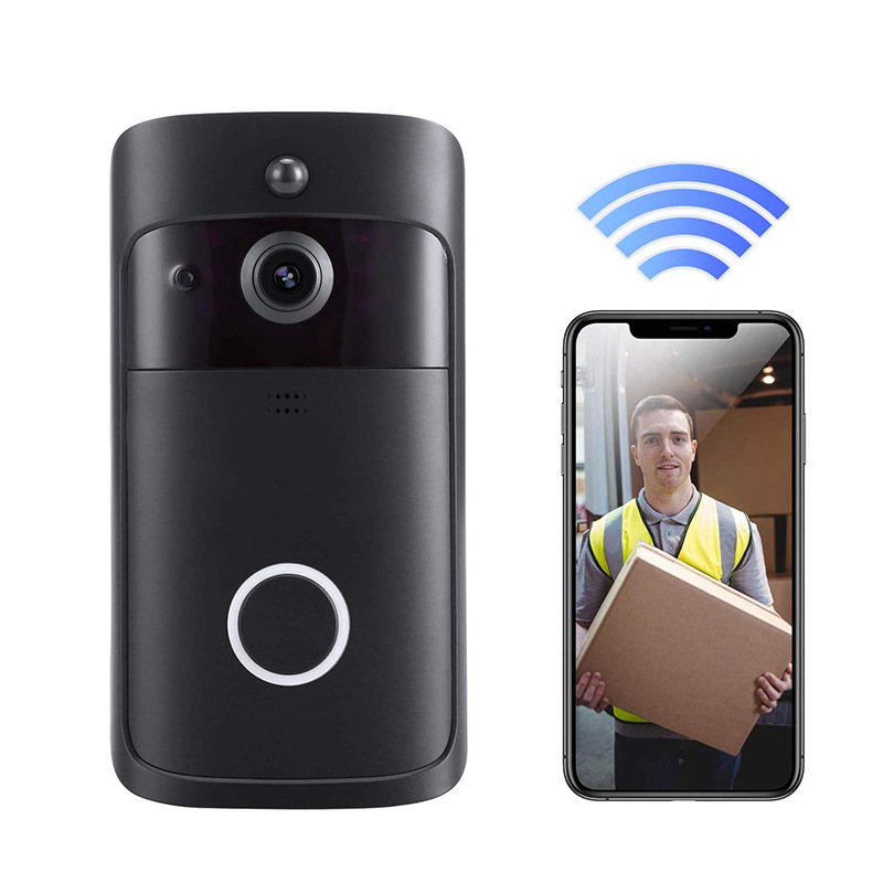 免开孔家用低功耗720p防水感应门铃红外夜视功能迷你无线智能门铃