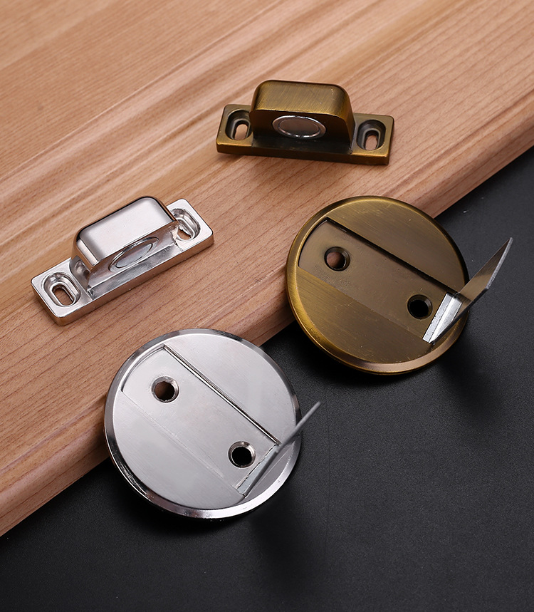 隐形免打孔地吸门吸静音锌合金防撞防风门挡强磁门档阻门器门碰顶