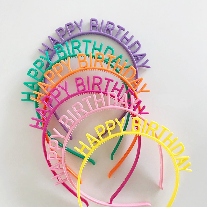 Creative Style Children's Birthday Headband Adult Party Supplies Decoration Happy Birthday Birthday Hat Wholesale