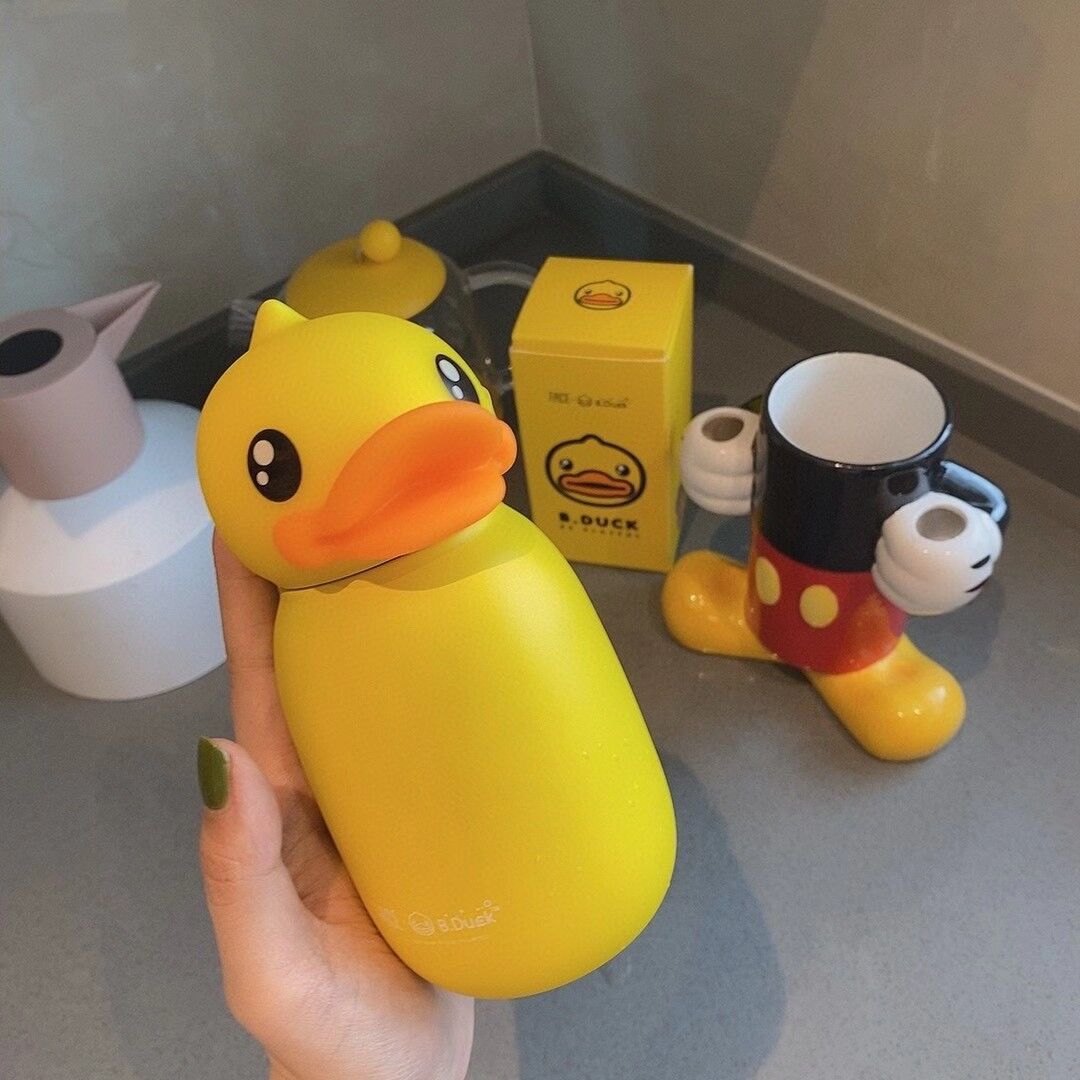 小黄鸭保温杯316不锈钢创意可爱水壶便携宝宝水杯批发代发