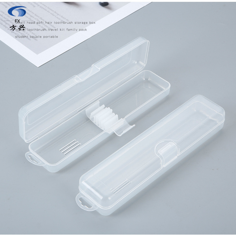 Transparent Flip Portable Tableware Box Makeup Brush Internet Celebrity Spoon Fork Storage Box with Hook Children Toothbrush Case Straw Box