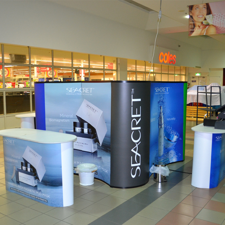 弧形展架铝合金广告拉网室内户外折叠