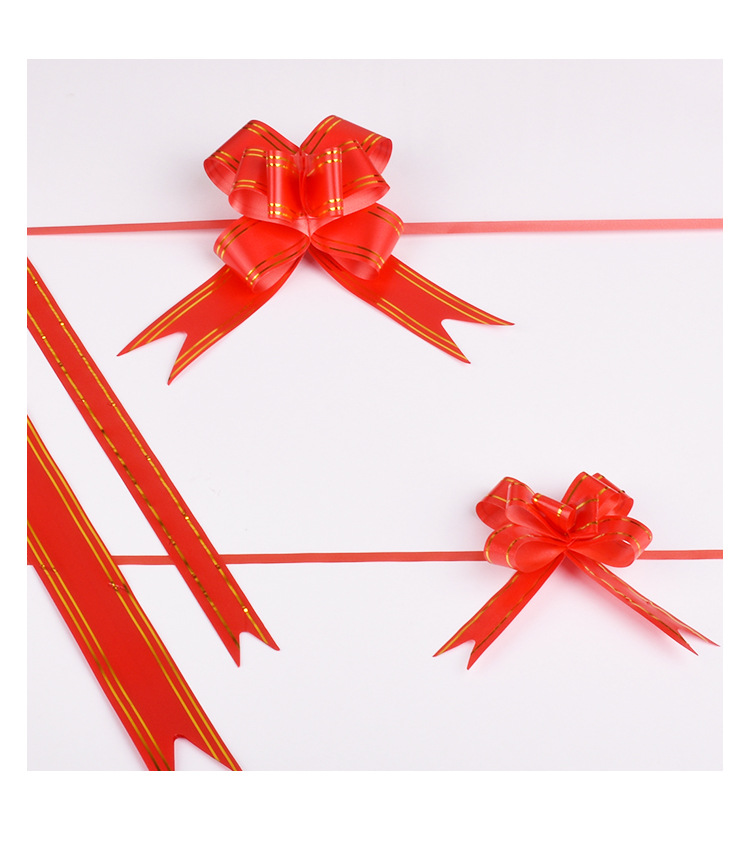 200朵小号金边拉花 婚庆礼品盒装饰蝴蝶结彩带布置手拉花