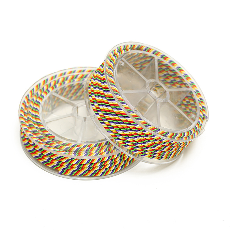 日式五色麻花绳五色纽绳五股五色绳服装服饰纺织辅料源头工厂现货