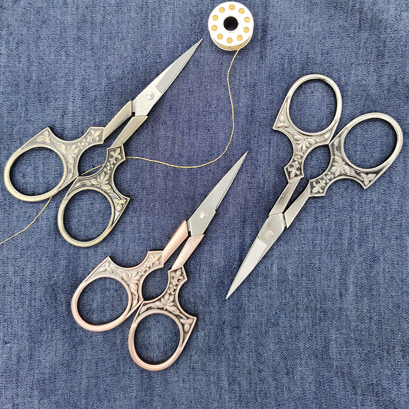 Factory Direct Supply Yinuo Logo Palace Scissors Craft Vintage Scissors Handicraft Scissors Tea Scissors